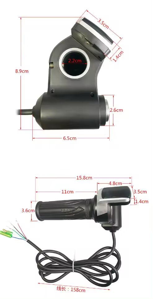 48V 60V Lithium battery display speed control handles 160cm wire waterproof throttle hand DISIYUAN le