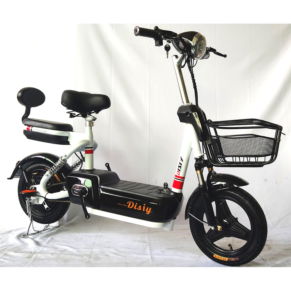 DISIYUAN 350w 2 wheel electric bike scooter/electric moped with pedals motorcycle electric scooter