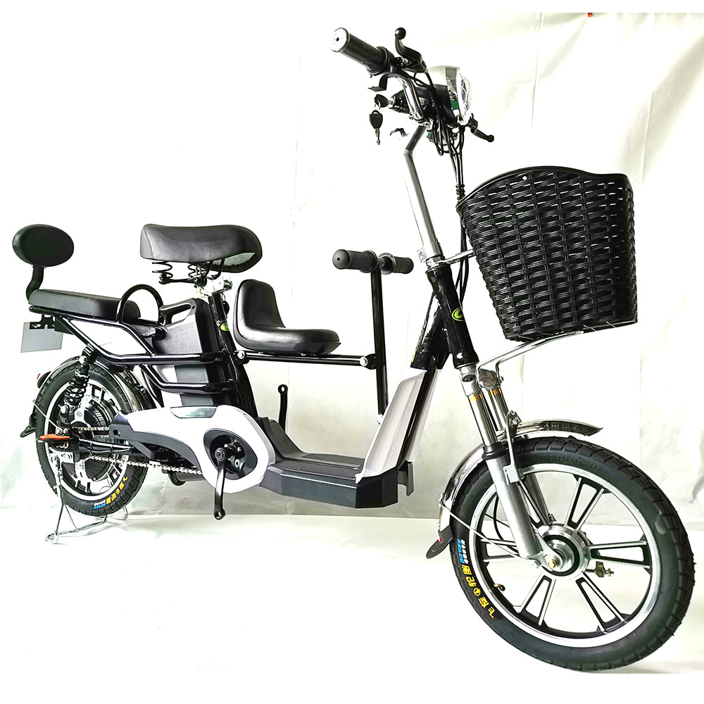 Parent-child electric bike in stock best selling 16inch three seats ebike for good quality fat bike