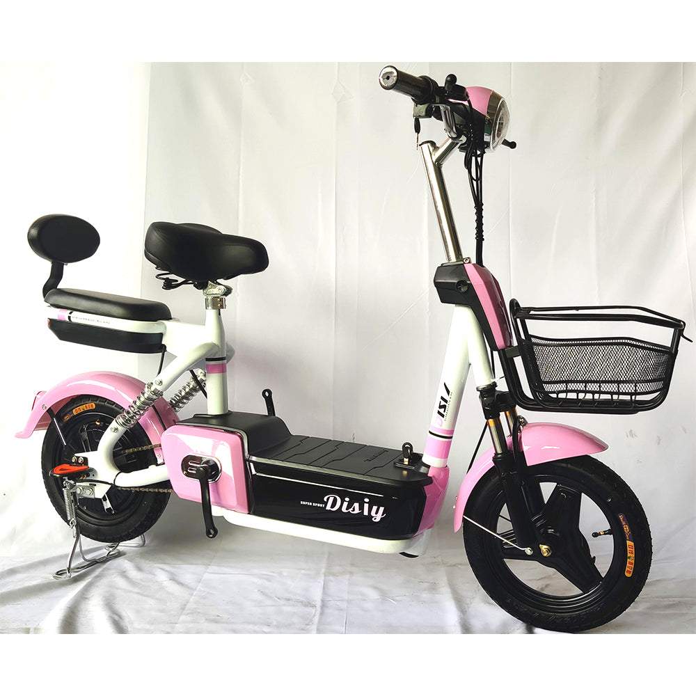 DISIYUAN 350w 2 wheel electric bike scooter/electric moped with pedals motorcycle electric scooter