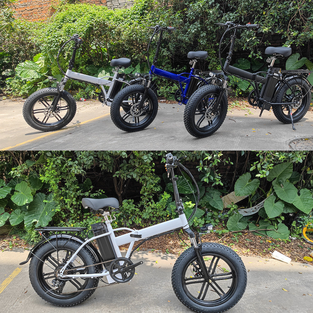 DISIYUAN electric bike pneus velo 20 inch folding electric bike 48v 500W 750W fat tire mountain electric bicycle