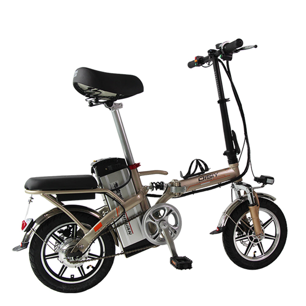 DISIYUAN Mini Size Folding Electric Bicycle 350W 48V 14 Inch Electric City Bike Foldable Electric Bike