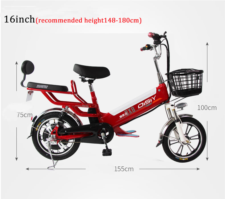 DISIYUAN 16inch Electric City Bike Ebike 48V E Bicycle Electric Bike for sales