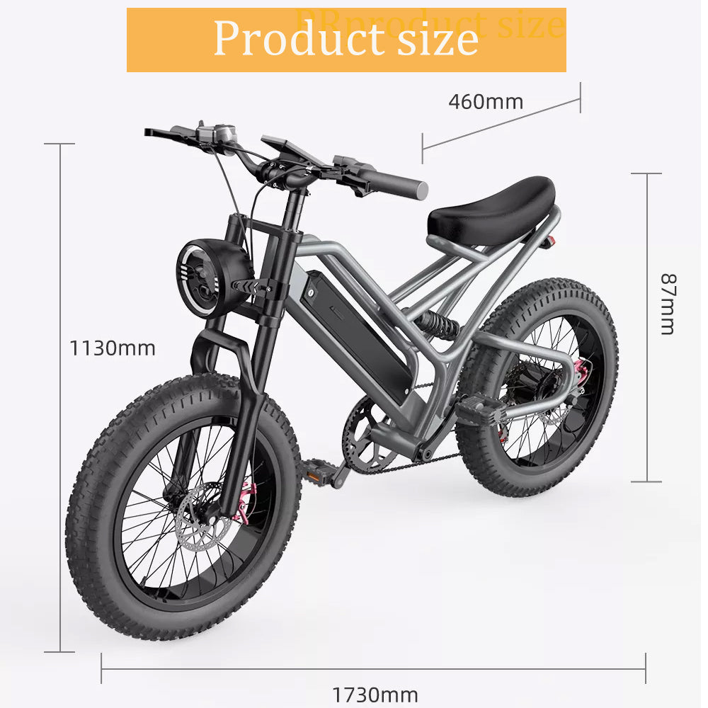 S9  all terrain offroad ebike bicycle 500W 48V 10AH electric bike fat tire bicycle beach cruise ebike