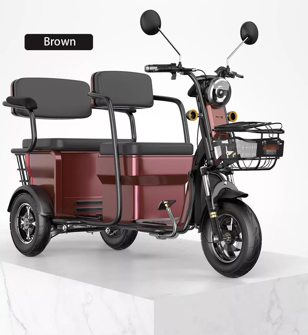 DISIYUAN 60V 20AH Electric Passenger Tricycle Three Wheel Scooter Passenger Electric Tricycle Bike 3 Wheel