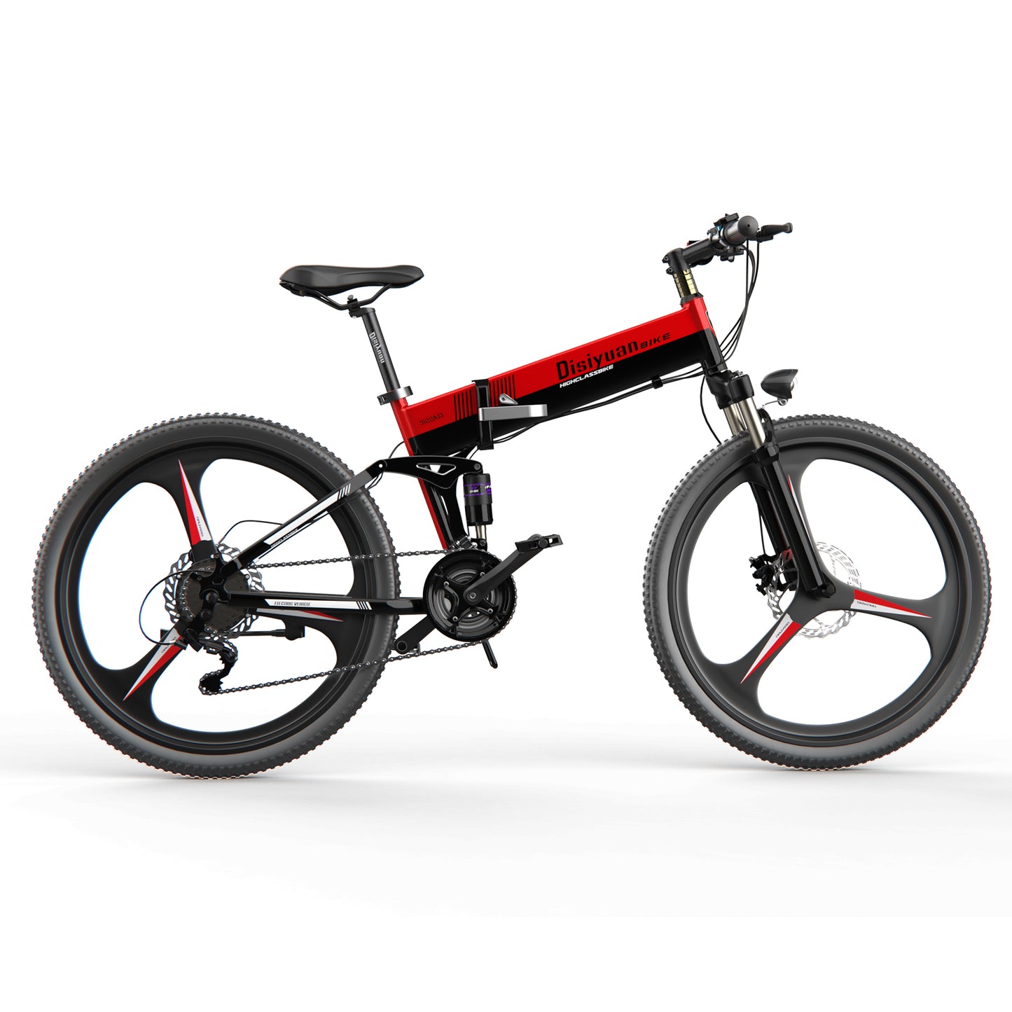 36V Battery Electric Mountain Bike Full Suspension Folding Electric Bike 48V 350W 500W 750W 1000W 26 Inch Bicycle