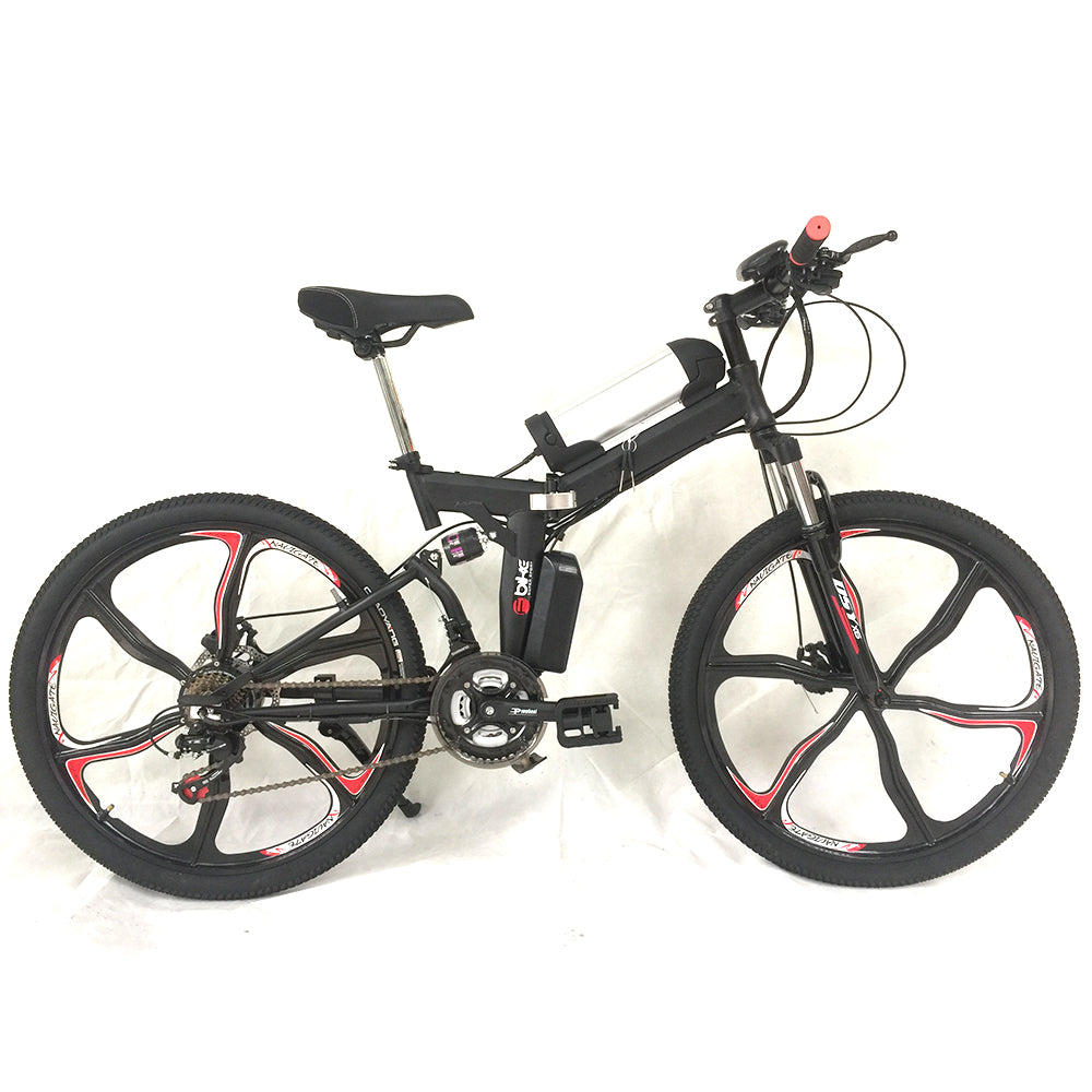 DISIYUAN 21 27 speed 26in folding adult electric assist mountain bike mtb full suspension mid drive 350w 500w