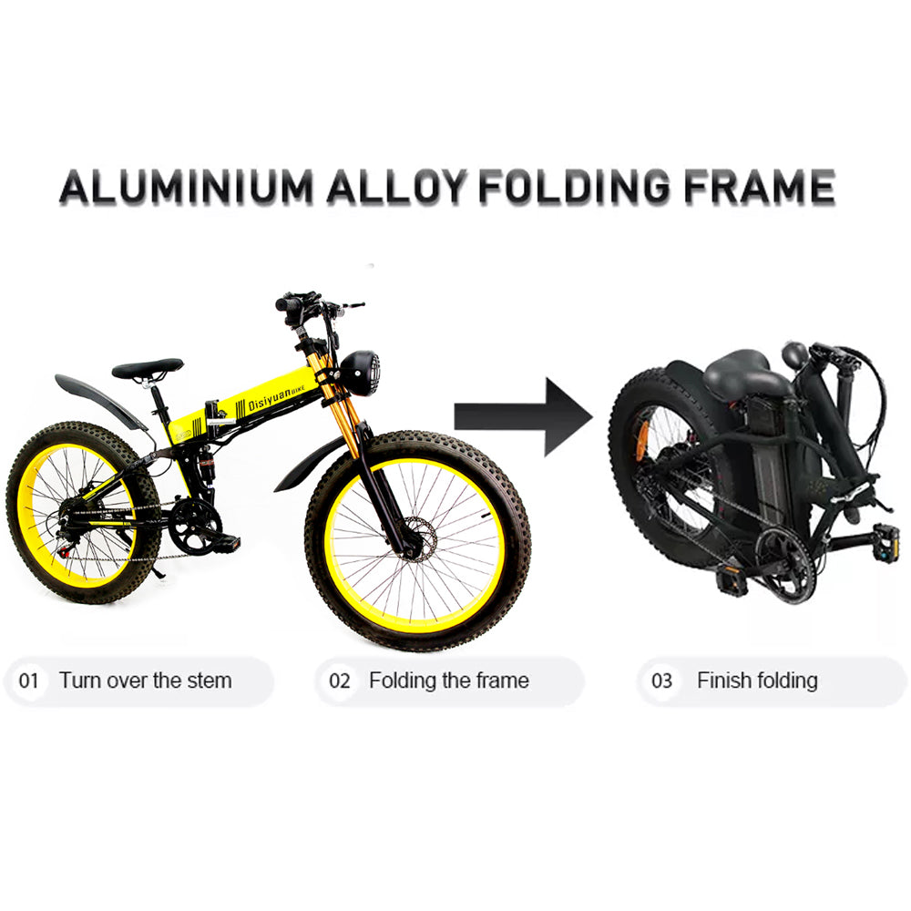 DISIYUAN OEM/STOCK 26 inch 48V10a lithium  500w 750w Pedal Assisted Folding ebike Electric Bike