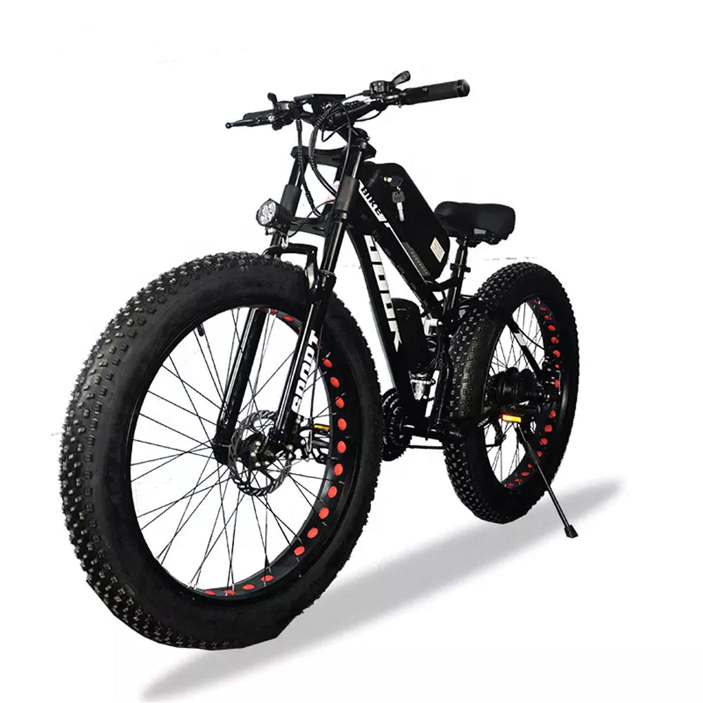 DISIYUAN 26 inch alloy long range powerful 350W 500w 1000W full suspension snow beach electric mountain bike fat tire ebike