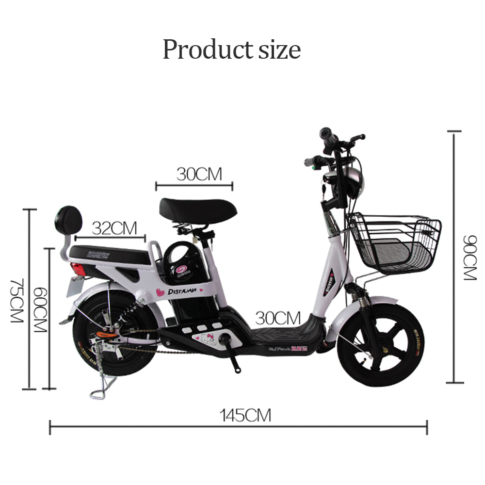 DISIYUAN Classic mode e-bike Two Seats 48V 350W electric bicycle scooter brushless motor ODM/OEM electric bike