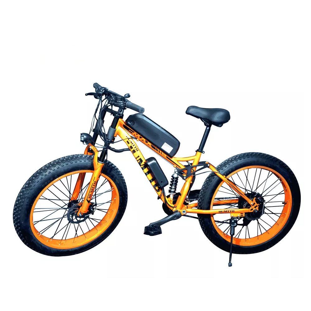 DISIYUAN 26 inch alloy long range powerful 350W 500w 1000W full suspension snow beach electric mountain bike fat tire ebike