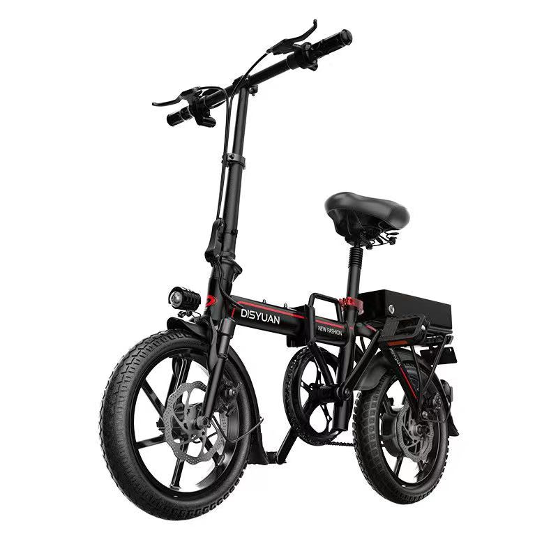 DISIYUAN 14inch mini folding electric bicycle women's lithium battery automatic power generation electric bike