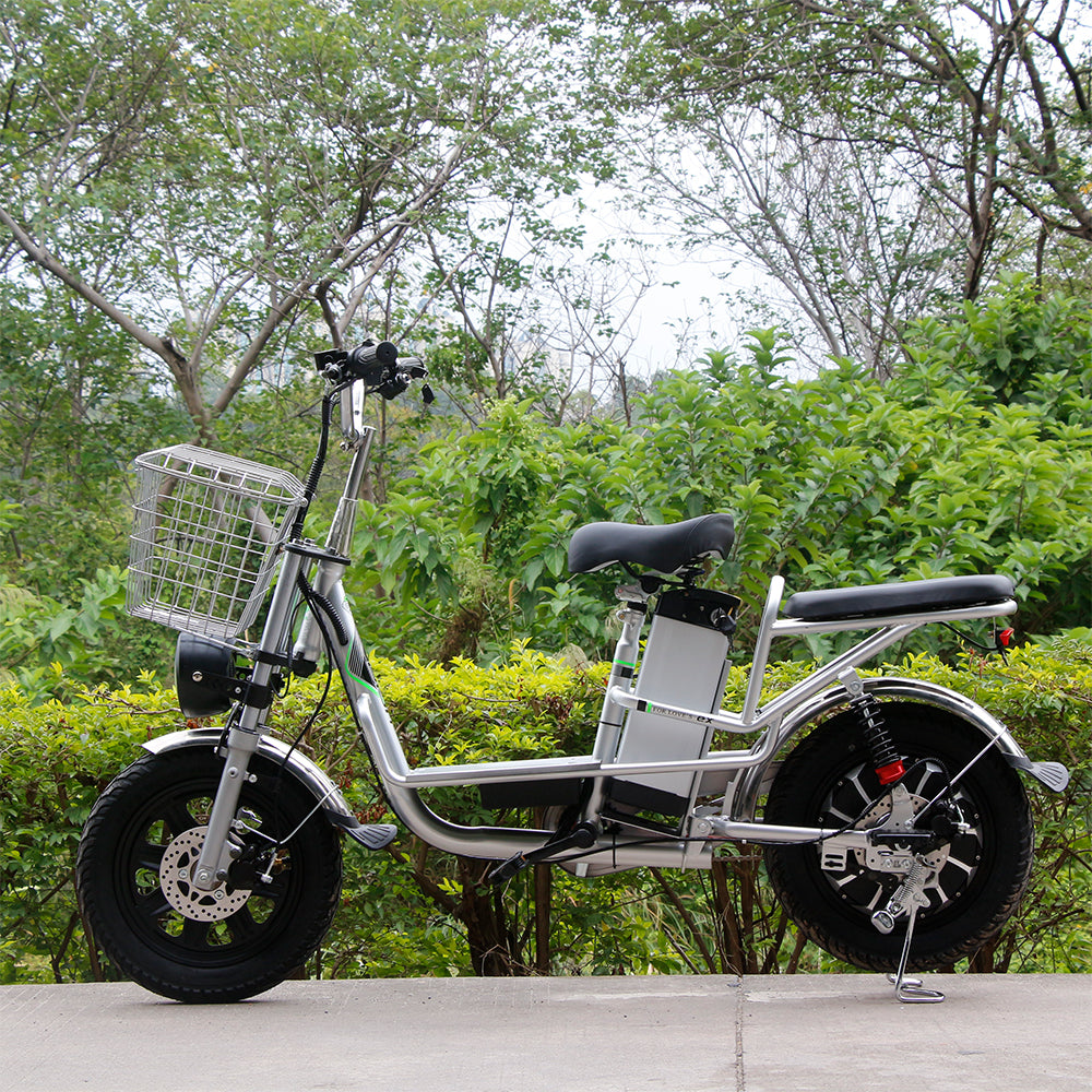 Wholesale 500W 60V 20ah E Bike Scooter 16 Inch Two Seat City Electric Bike Ebike Bicycles With Basket