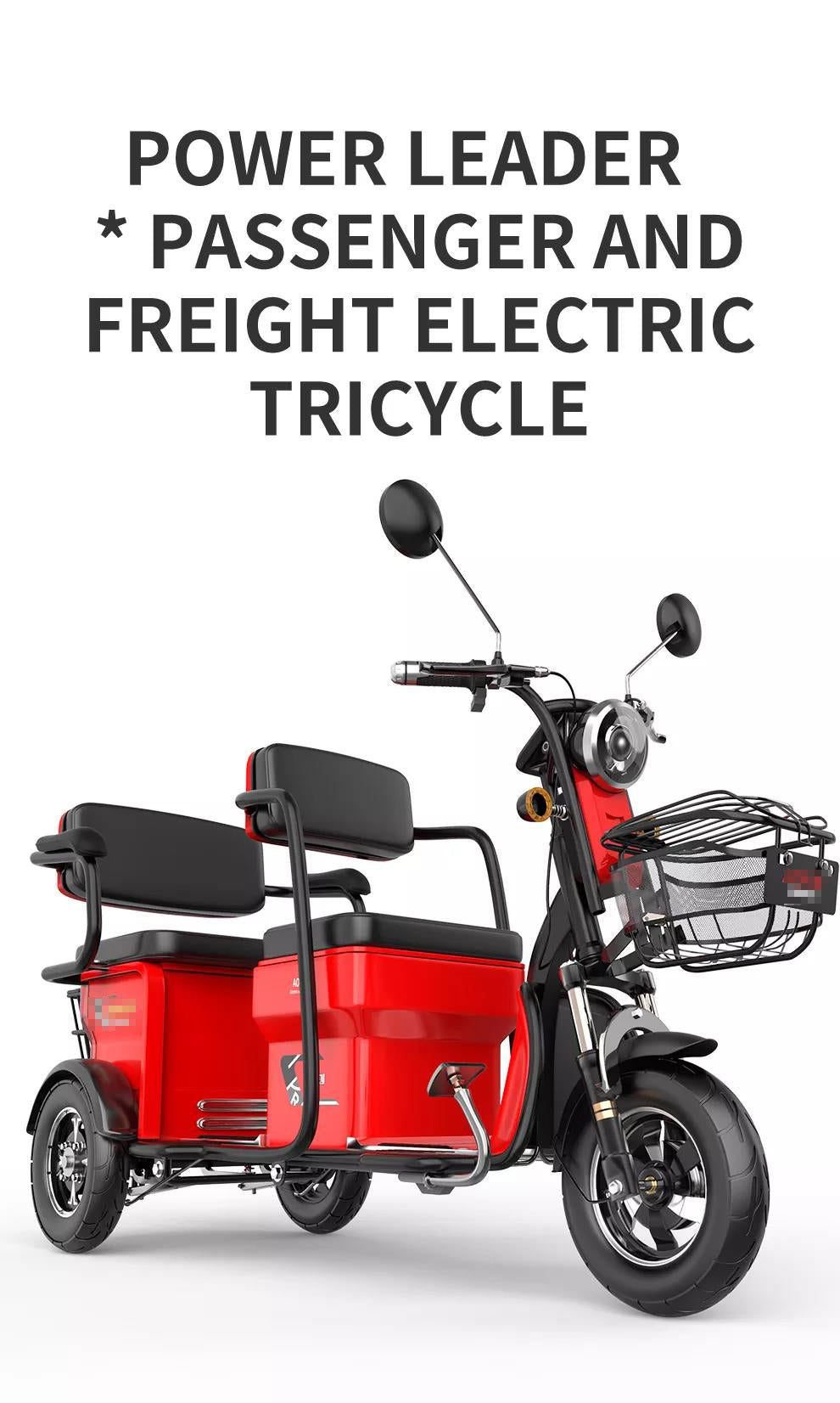 DISIYUAN 60V 20AH Electric Passenger Tricycle Three Wheel Scooter Passenger Electric Tricycle Bike 3 Wheel