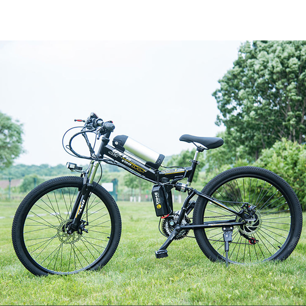 DISIYUAN 21 27 speed 26in folding adult electric assist mountain bike mtb full suspension mid drive 350w 500w