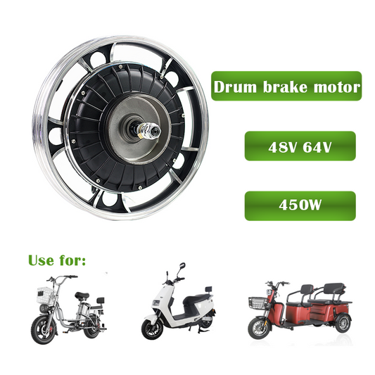 wholesale motor BLDC 48V electric Bicycle motorcycle scooter bike Brushless bldc Electric drum Hub brake Motor 250W 450W 16 inch