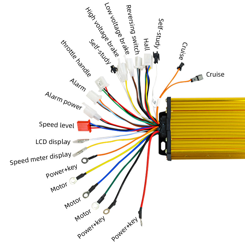 36V 48V 6 tubes 250W Controlador electric bicycle bike parts scooter switch speed brushless dc bldc motor controller 48V 250W